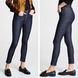 RAG & BONE Onslow Exposed Front Zip Jeans in MIA Wash size 27